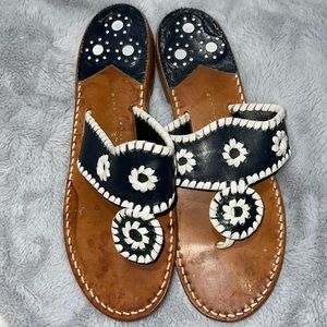 Jack Rogers in navy and white
